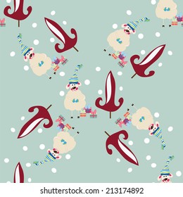  background is a symbol of Christmas lamb sheep
