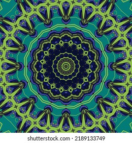 Background with a symmetrical colorful pattern, indian pattern, oriental pattern