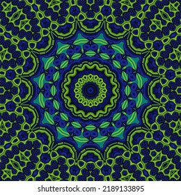 Background with a symmetrical colorful pattern, indian pattern