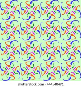 Background tablecloth. The pattern of colored lines emerging in diamonds.