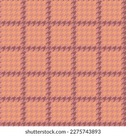 Hintergrund-Tartan-Stoff Nahtlose Muster plattiert. Texturtextil, Vektorgrafik in den Farben Rot und Orange.