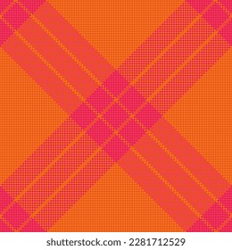 Background tartan pattern. Check plaid textile. Texture fabric vector seamless in red and orange colors.