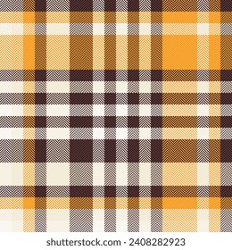 Background tartan pattern of check plaid seamless with a fabric textile vector texture in orange and pastel colors.