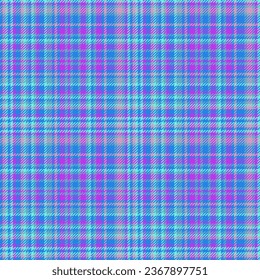 Background tartan plaid of textile pattern texture with a fabric seamless check vector in cyan and blue colors.