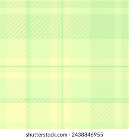 Background tartan seamless of textile plaid fabric with a check vector texture pattern in light and green colors.