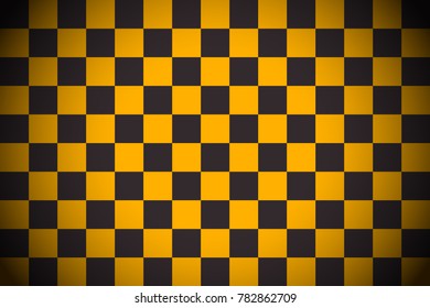 Background for taxi service. Pattern of black and yellow checks. Vector illustration