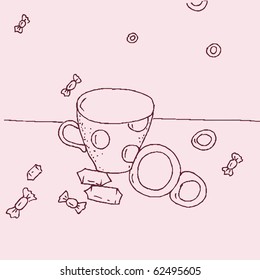 background of the tea still life