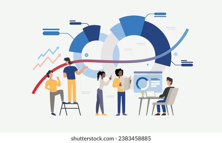 Atributos de trabajo de equipo de fondo Ilustraciones" consisten en elementos visuales que representan varios atributos y cualidades relacionados con el trabajo en equipo