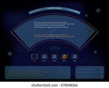 Background in techno style, lines, dots, CC, Blurred bright background. Frame for text transparent. For websites, infographics, interfaces.