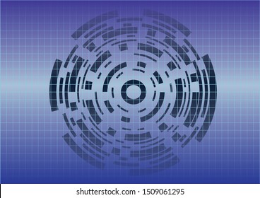 background in the technological style of geometric shapes