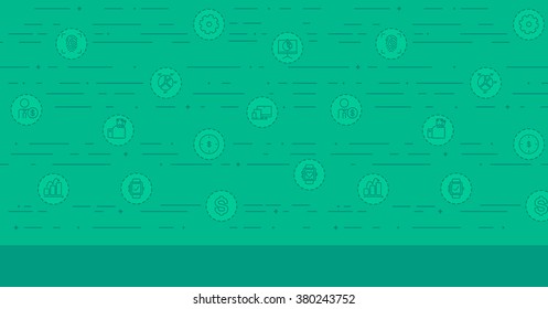 Background with technology and business icons.