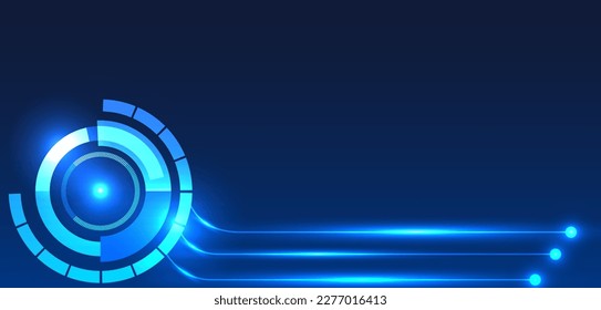 Background technology Technology circle and circuit board elements have needle blue background and have light lines to add modernity and dimension to the workpiece
