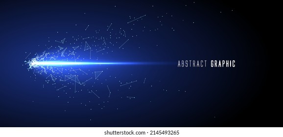 The background of technology sense of particle shuttle.