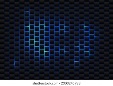 Background technology square Use geometric shapes to form a dark tone, forming a square with a light blue style behind it. Emphasis on technology-related posters or illustrations