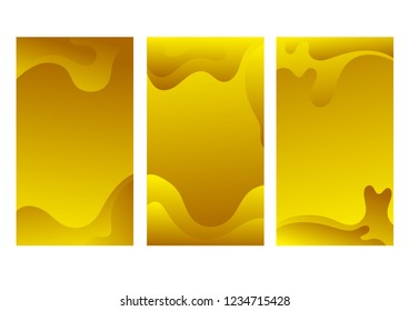 Background tekture gold yellow color liquid and fluid colors  for poster design. Vector banner poster simple template in Eps10.