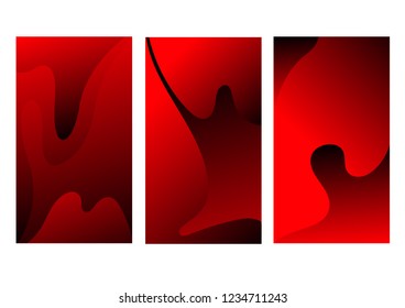 Background tekture gradient red color liquid and fluid colors  for poster design. Vector banner poster simple template in Eps10.
