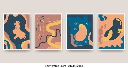 Background template. Abstract color forms. Suitable for creative covers design. Modern and retro minimalism trendy pattern background with abstract lines and color.