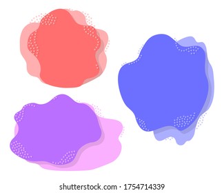 Background template with abstract shapes and flowers. Vector template for funny brochure cover template design.