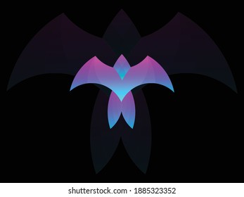 Background Template Bird Bat vektor