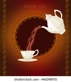 Background or template with black tea.