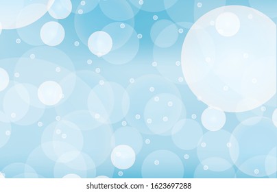 Background template with blue bubbles illustration