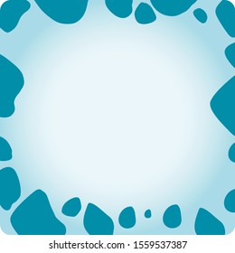 Background template with blue cow patterns illustration