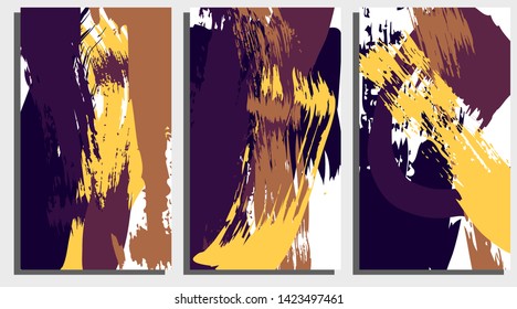 Background template with bright colorful brush strokes