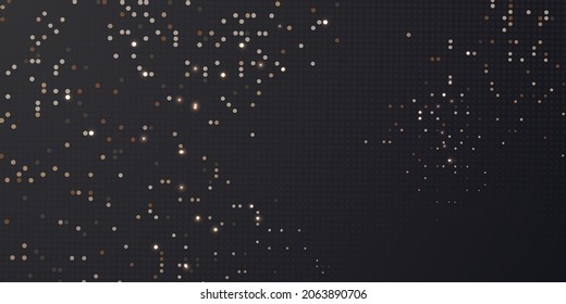 Background template for a celebration with a magnificent golden glitter effect.