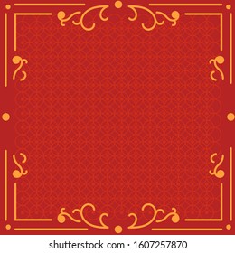 Background template with chinese new year pattern in red
