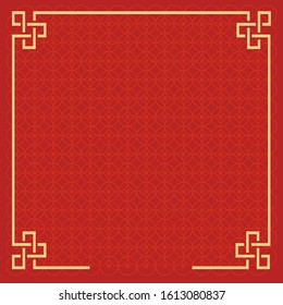 Background template with chinese new year pattern in red