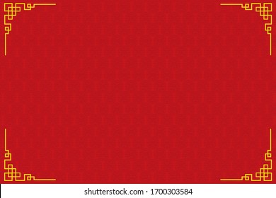 Background template with chinese new year pattern in red