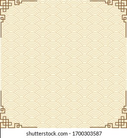 Background template with chinese new year pattern in red