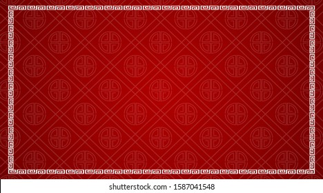 Background template with chinese pattern illustration