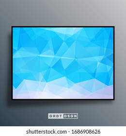 Background template with colorful polygonal gradient texture for screen wallpaper, flyer, poster, brochure cover, typography or other printing products. Vector illustration.