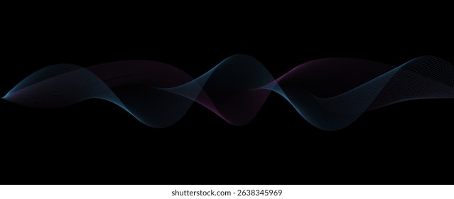 Background template with colorful wavy lines illustration. vectors