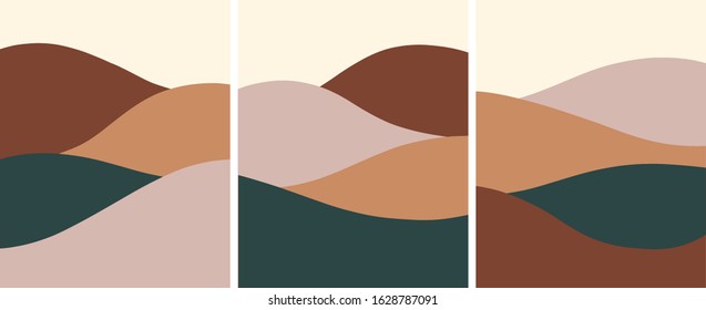  Background template with copy space for text. earthy tones abstract art, minimalist,vector 