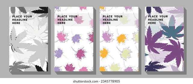 Background template with copy space for text and line drawings flowers in pastel colors. Retro floral vector background surface design, textile, stationery, wrapping paper, covers.