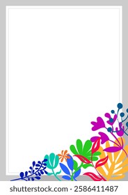 Background template with copy space for text. botanical wedding invitation card. floral brochure concept design