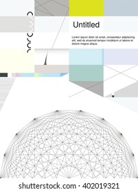 Background template for cover or poster. Modern abstract geometric design. Colorful shapes and lines.
