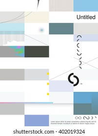 Background template for cover or poster. Modern abstract geometric design. Colorful shapes and lines.