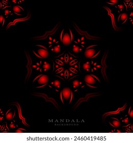 Background template design with beautiful mandala pattern