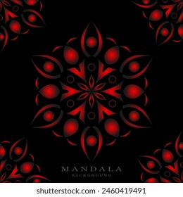 Background template design with beautiful mandala pattern
