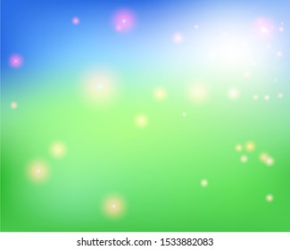 Hintergrund-Vorlagendesign mit blauen und grünen Lichtern