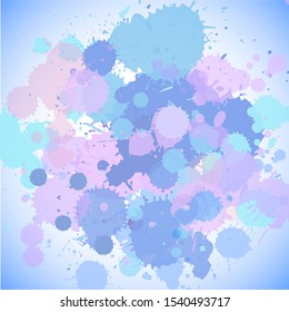Diseño de plantilla de fondo con ilustración de salpicadura azul y rosa
