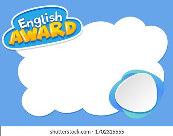 Diseño de plantilla de fondo para ilustración de premio en inglés