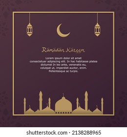 background template design with Islamic concept