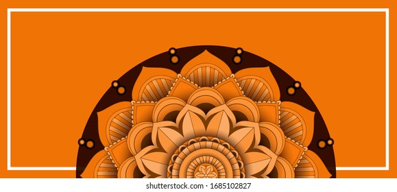 Background template design with mandala patterns illustration