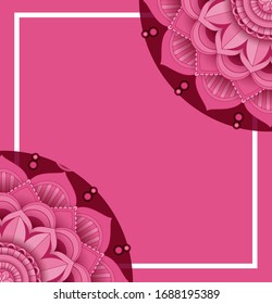 Background template design with mandala patterns illustration