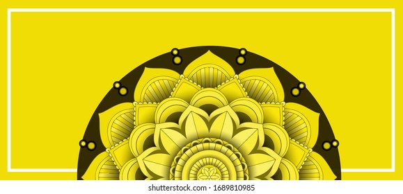 Background template design with mandala patterns illustration