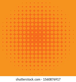 Background template design with orange dots illustration